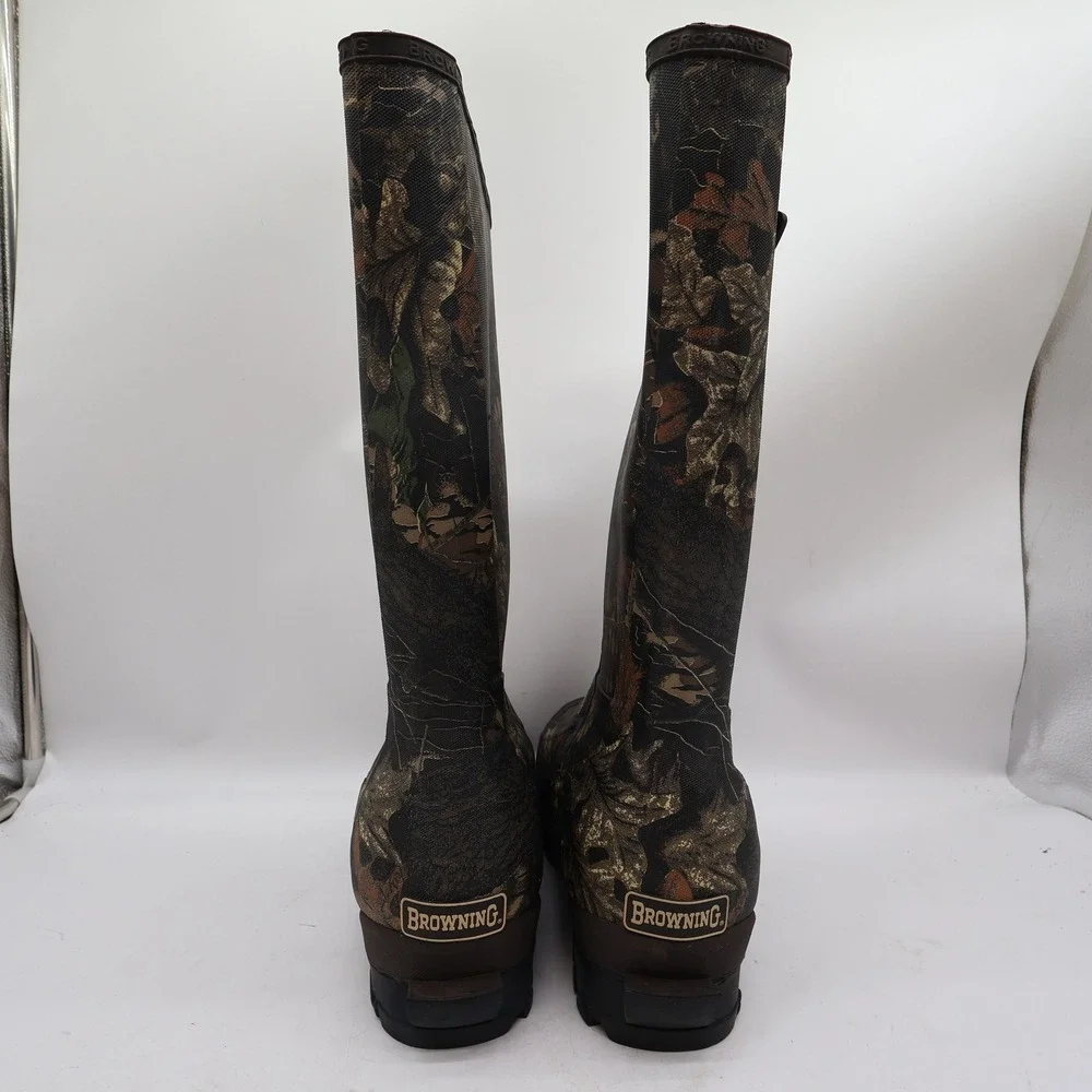 Browning 70100 Waterproof Rubber Boots Mens 8 Camo Hunting NWT